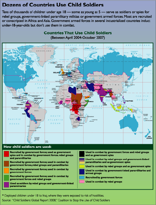 child soldiers map