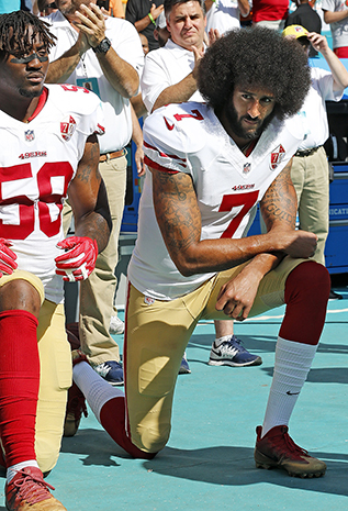 Colin Kaepernick's T-shirt, which he wears in GQ, memorializes