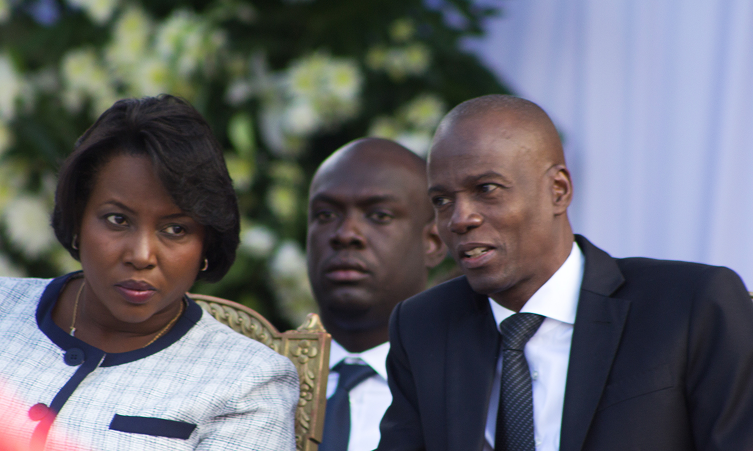 Photo of former first lady and president Jovenel Moïse in Port-au-Prince, Haiti, on March 11, 2017.