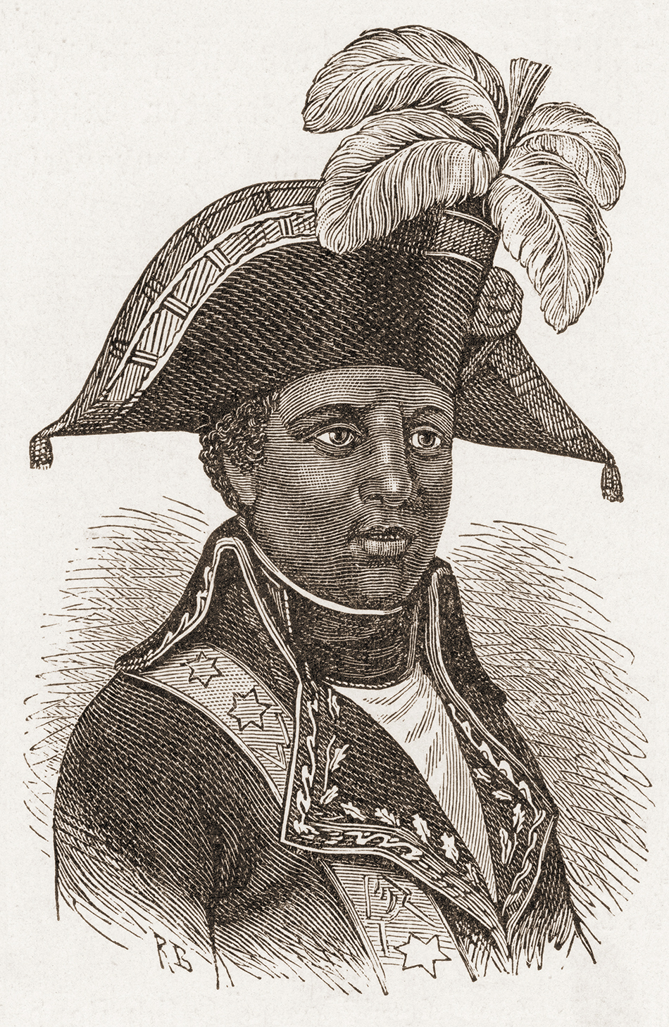 Illustration of General Toussaint Louverture, circa 1800.