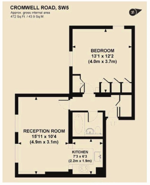 An image shows the floor plan of Wilson’s property on Cromwell road.