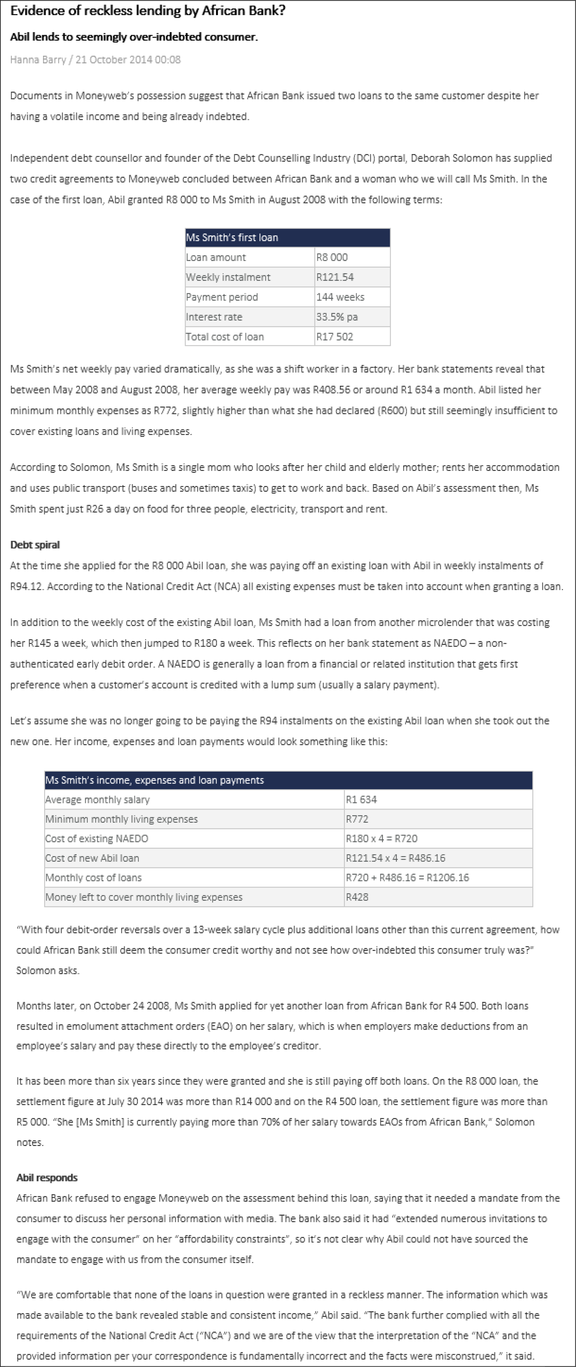 Sage Business Cases - African Bank Investment Ltd (ABIL): A South ...