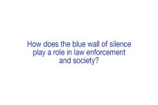 Sage Video - Sheriff Perspectives: The Blue Wall of Silence