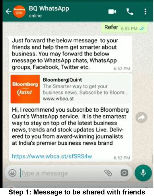 A screenshot shows BQ WhatsAPP text messages related to BQ subscriptions.