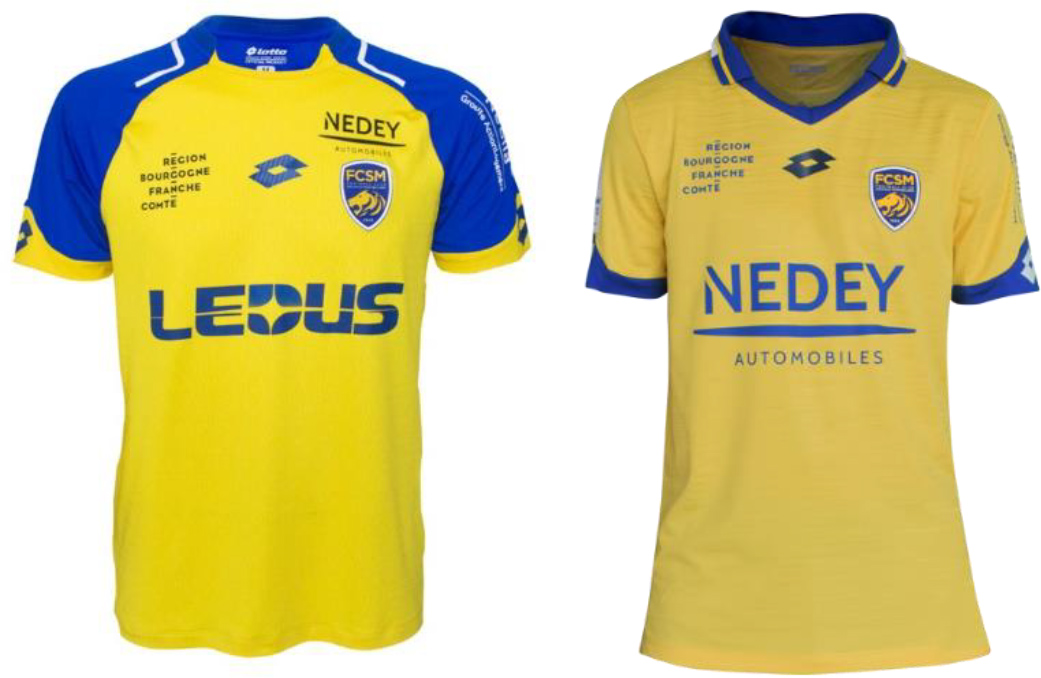 An image shows two FCSM jerseys, which are labeled as LEDUS and NEDEY Automobiles.