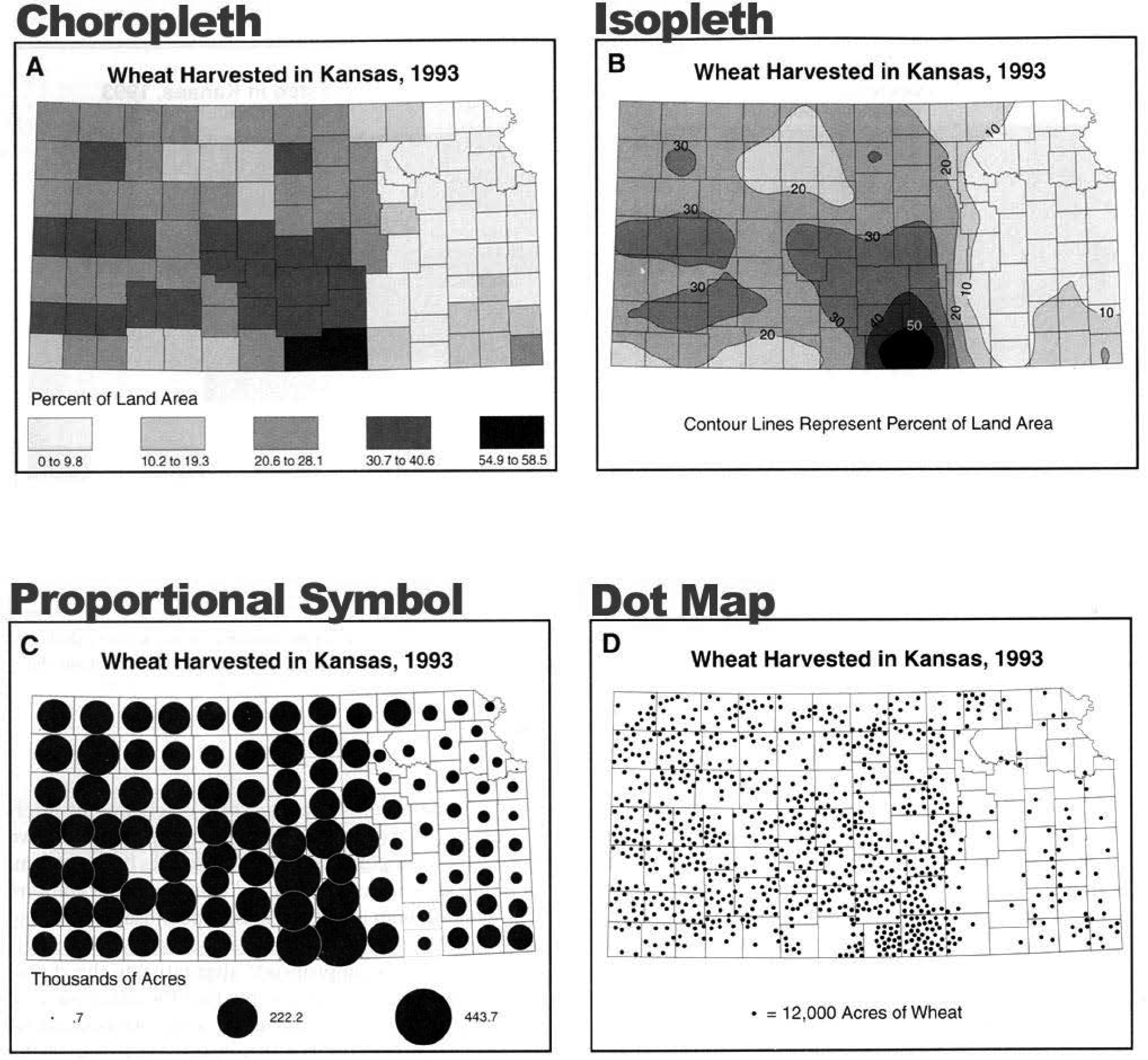 Bertin's visual variables, source: makingmaps.net. Furthermore, point