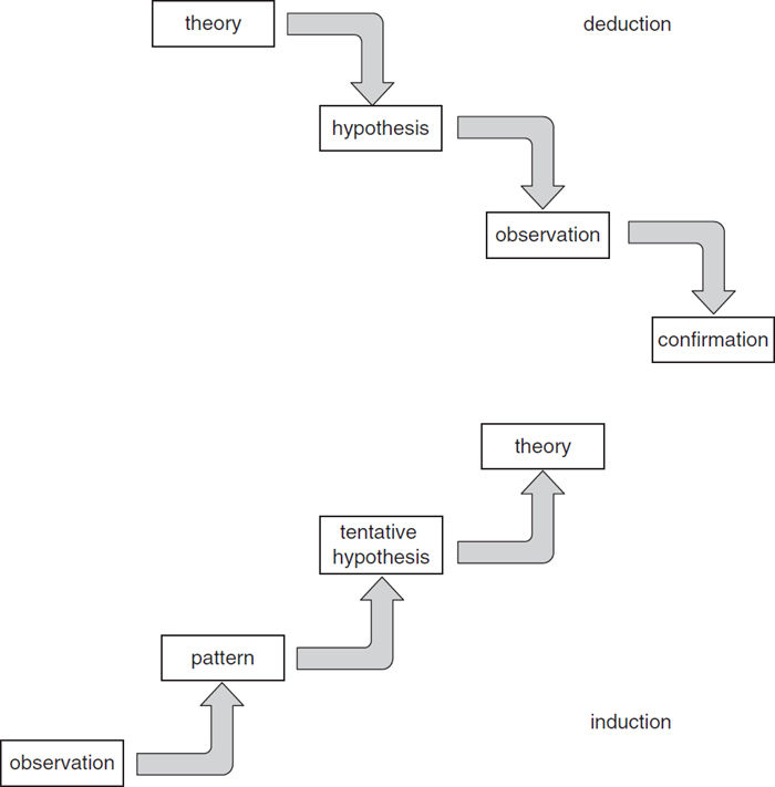 conceptual diagram showing jurisprudential landscape with diverging paths between interpretivism and positivism theories