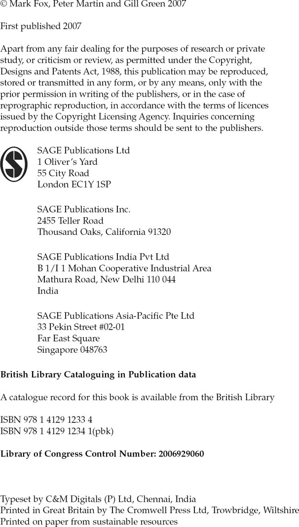 Sage Research Methods Doing Practitioner Research