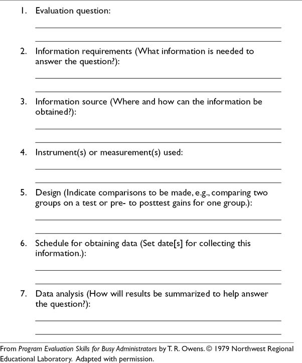 Phases of Evaluation Planning