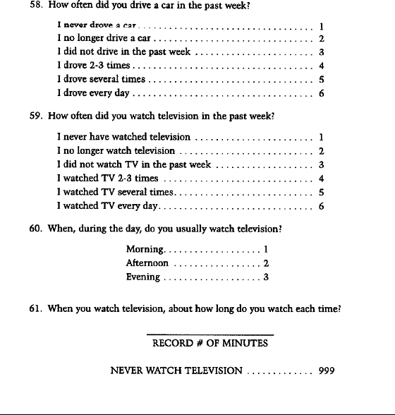 Questionnaire visual data 4