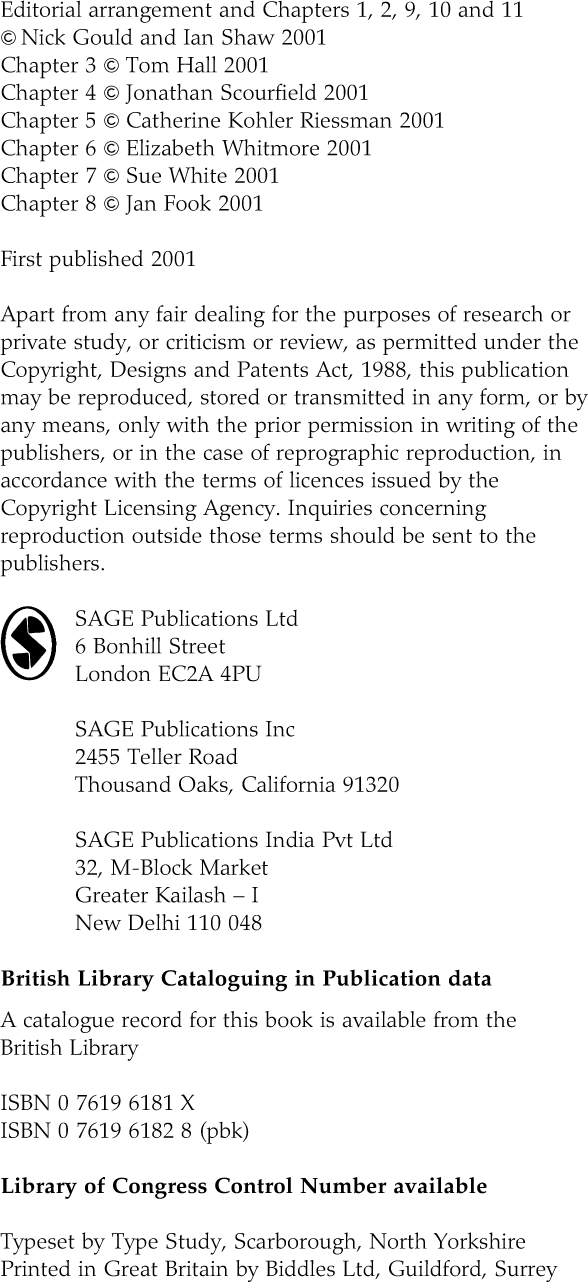 Sage Research Methods - Qualitative Research in Social Work